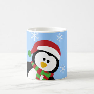 Tasses mignonnes de pingouin de Noël