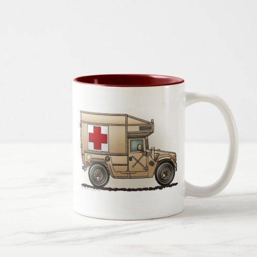 Tasses militaires de Hummer d'ambulance (Droit)