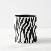 Tasses noires et blanches de rayure de zèbre (Centre)