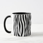 Tasses noires et blanches de rayure de zèbre (Gauche)