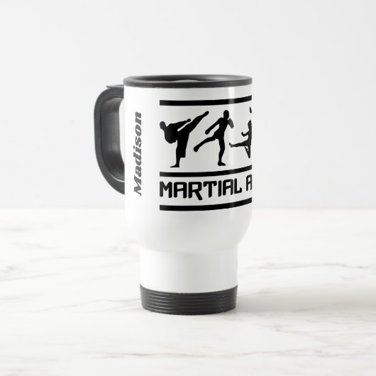 Tasses nommées faites sur commande d'arts martiaux (Devant gauche)