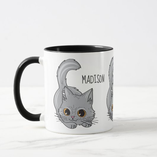 Tasses nommées faites sur commande de chaton (Gauche)