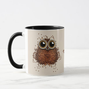 Tasses nommées faites sur commande de hibou de