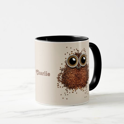 Tasses nommées faites sur commande de hibou de (Devant droit)