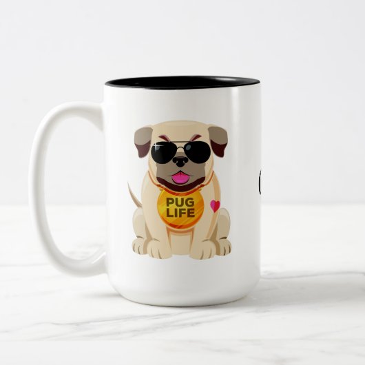 Tasses nommées faites sur commande de la vie de (Gauche)