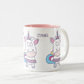 Tasses nommées faites sur commande de licorne (Devant droit)