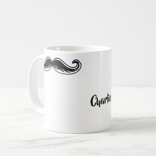 Tasses nommées faites sur commande de moustache (Devant gauche)