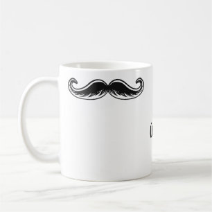 Tasses nommées faites sur commande de moustache