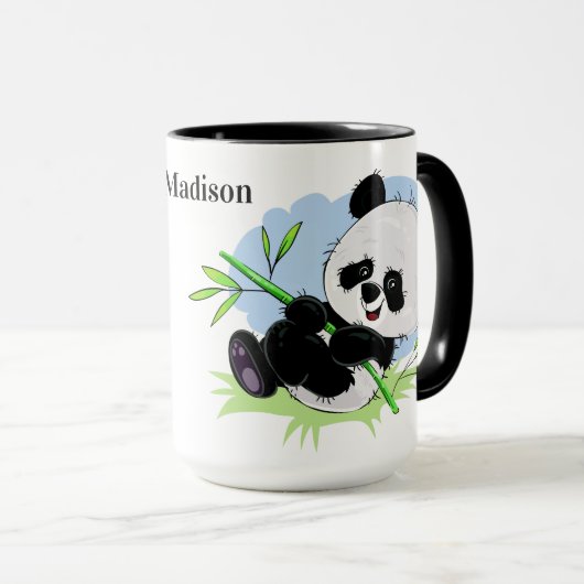 Tasses nommées faites sur commande de pandas (Devant droit)