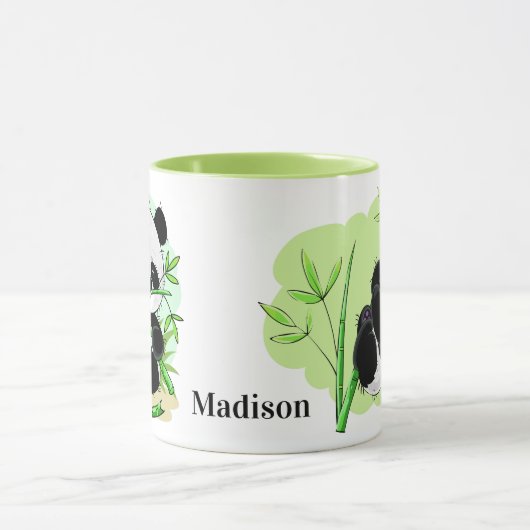 Tasses nommées faites sur commande de pandas (Centre)