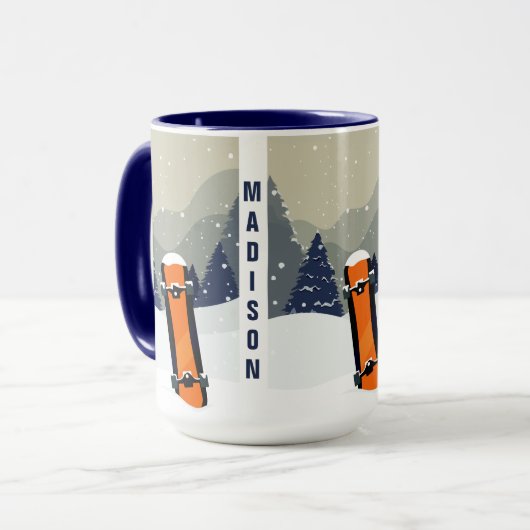 Tasses nommées faites sur commande de surf des (Devant gauche)