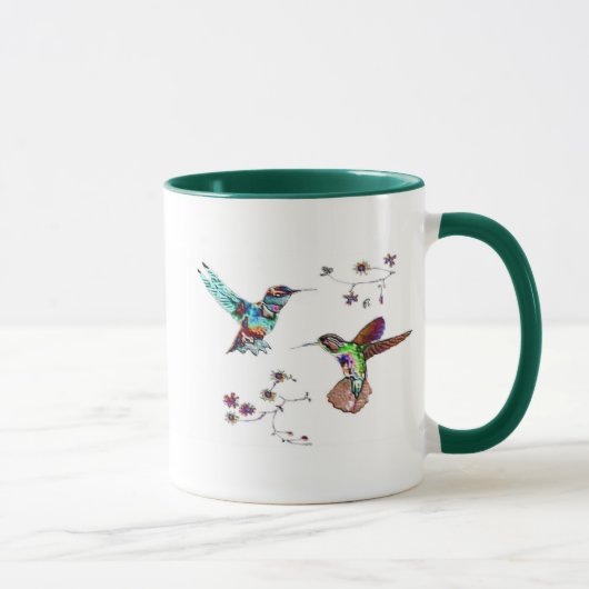 Tasses ORNÉES DE BIJOUX de COLIBRIS (Droite)