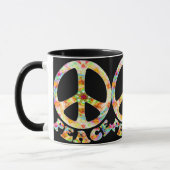 Tasses peintes de paix (Gauche)