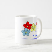 Tasses personnalisées de fleur (Devant droit)
