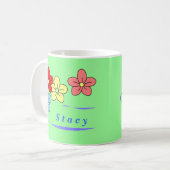 Tasses personnalisées de fleur (Devant gauche)