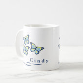 Tasses personnalisées de papillon (Devant gauche)