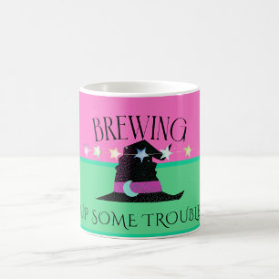 Tasses personnalisées Halloween rose et vert pour 