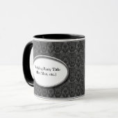 Tasses personnalisées par noce noire et blanche (Devant gauche)