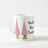 Tasses pour enseignants - Arbres roses (Devant gauche)