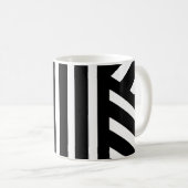 Tasses rayées noir et blanc/Classique Abstrait (Devant droit)