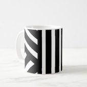 Tasses rayées noir et blanc/Classique Abstrait (Devant gauche)