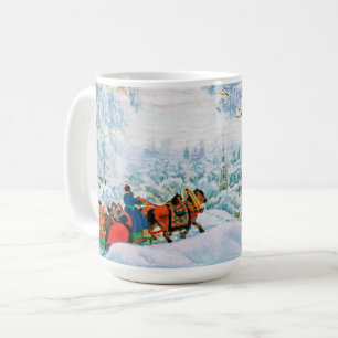 Tasses russes de cadeau de Noël d'art