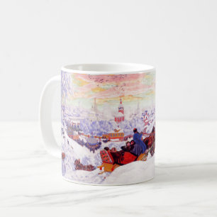 Tasses russes de cadeau de Noël d'art