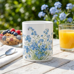 Tasses spéciales fleurs de ne m'oubliez pas