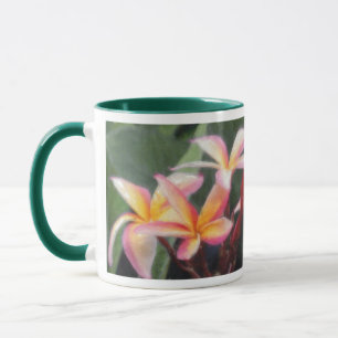 Tasses tropicales hawaïennes de Plumeria et de