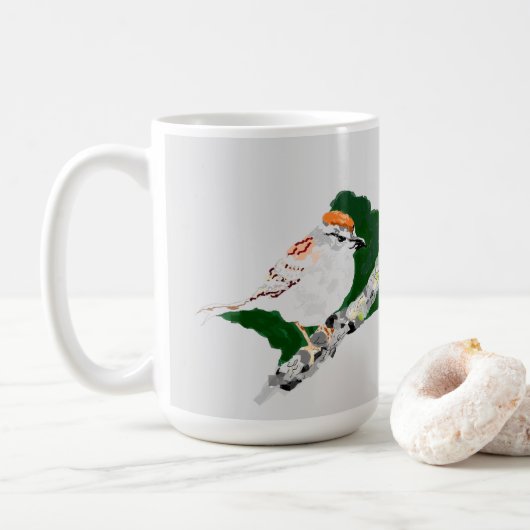Tasses : Un moineau (Avec donut)