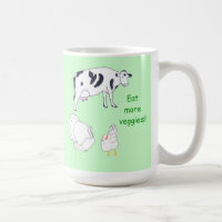 Tasses Vache Dinde Poulet Mangez plus de légumes