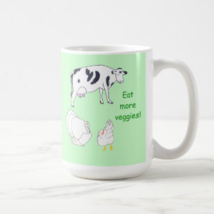 Tasses Vache Dinde Poulet Mangez plus de légumes