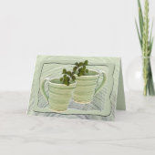 Tasses vertes à la menthe "Thinking of You" modèle (Devant)