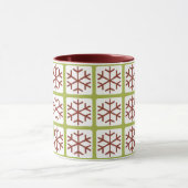 Tasses vertes rouges de vacances de motif de (Centre)