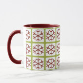 Tasses vertes rouges de vacances de motif de (Gauche)