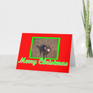 Tassie Devil Feestdagen Kaart