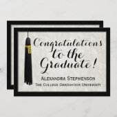 Tassle Gefeliciteerd Afstuderen de Korrel van het Kaart (Voorkant / Achterkant)