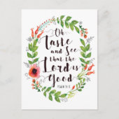 Taste en zien dat de Heer goed is Briefkaart (Voorkant)