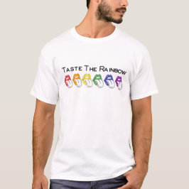 Taste the Rainbow Mouths White Shirt Mannen