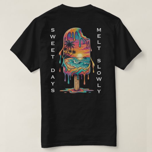 Taste the Sunset Melting Popsical T-shirt (Design dos)