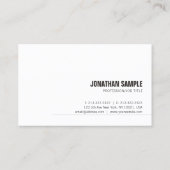 Tasteful Modern minimalist Elegant Nice Plain Visitekaartje (Achterkant)