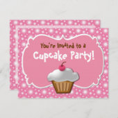 Tastey Frosted Cupcake Invitations personnalisées (Devant / Derrière)