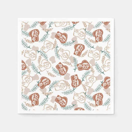 Tasty Bread Toast Pattern Servet (Voorkant)