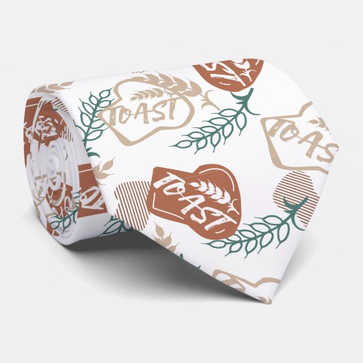 Tasty Bread Toast Pattern-Stropdas Stropdas (Opgerold)