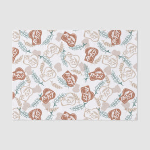 Tasty Bread Toast Pattern Tissuepapier