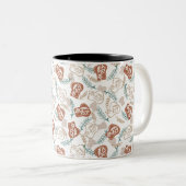 Tasty Bread Toast Pattern Tweekleurige Koffiemok (Voorkant rechts)