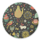 Tasty bright Tea Card Keramische Knop (Voorkant)