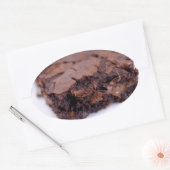 Tasty Brownie Ovale Sticker (Envelop)