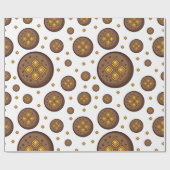 Tasty chocolate chip cookies seamless pattern cadeaupapier (Vlak)