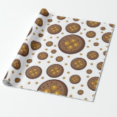 Tasty chocolate chip cookies seamless pattern cadeaupapier (Uitgerold)
